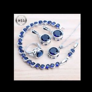 Gorgeous 4 piece sets of assorted gemstone crystals, sterling silver